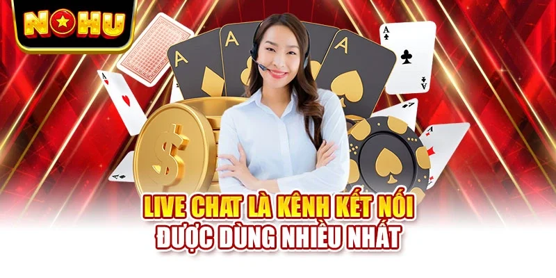 Live chat là kênh kết nối được dùng nhiều nhất